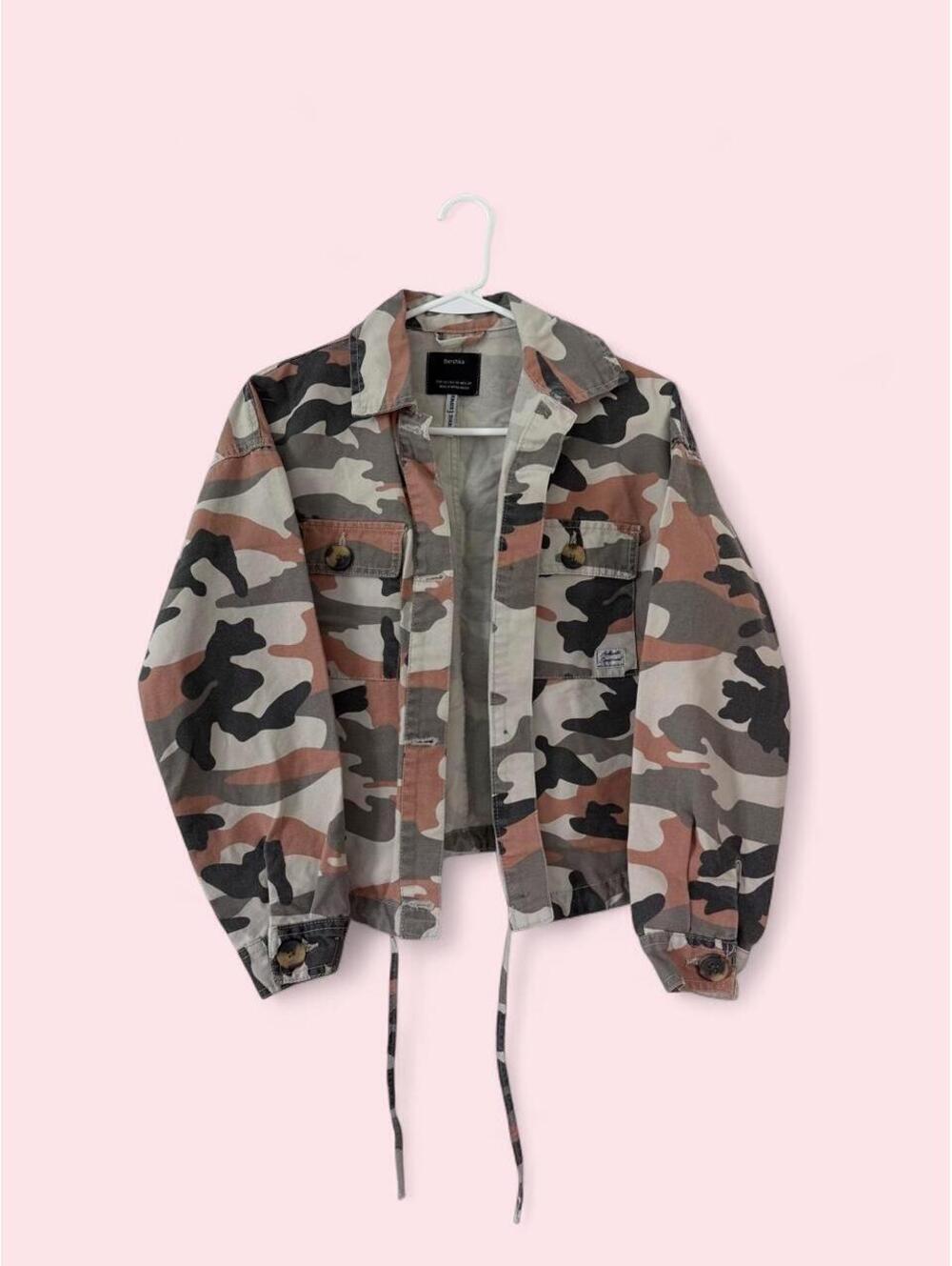 Bershka Women's Multi and Khaki Jacket